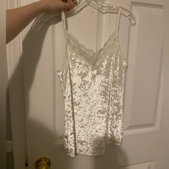 Target Tops - white velvet top